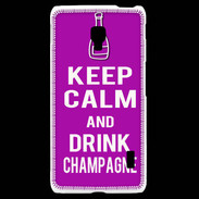 Coque LG F6 Keep Calm Drink champagne Violet