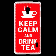 Coque LG F6 Keep Calm Drink Tea Rouge