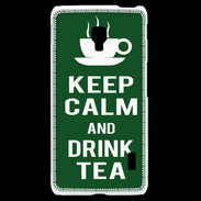 Coque LG F6 Keep Calm Drink Tea Vert