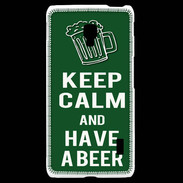 Coque LG F6 Keep Calm Have a beer Vert