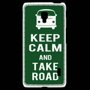 Coque LG F6 Keep Calm Take road Vert