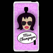 Coque LG F6 Miss Champagne Brune