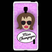 Coque LG F6 Miss Champagne Chatain