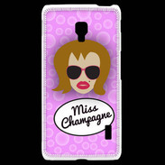 Coque LG F6 Miss Champagne Rousse