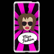 Coque LG F6 Miss Fashion Chatain