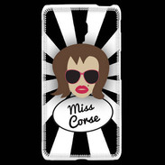 Coque LG F6 Miss Corse Chatain