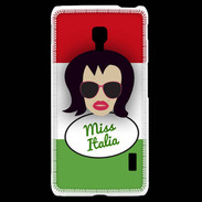 Coque LG F6 Miss Italie Brune