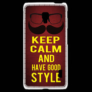 Coque LG F6 Keep Calm and Have a good Style Rouge