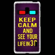 Coque LG F6 Keep Calm and See your life 3D Violet
