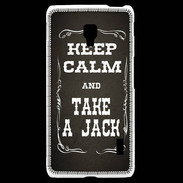 Coque LG F6 Keep Calm and Take Jack Gris