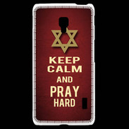 Coque LG F6 Keep Calm and Pray jewish Rouge