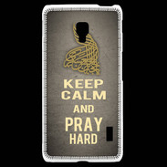 Coque LG F6 Keep Calm and Pray Muslim Gris