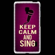 Coque LG F6 Keep Calm and Sing Rose