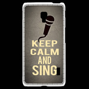 Coque LG F6 Keep Calm and Sing Gris