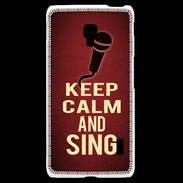 Coque LG F6 Keep Calm and Sing Rouge