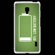 Coque LG F6 Low Battery vert ZG