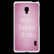 Coque LG F6 Moto Boulot Dodo rose ZG
