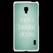 Coque LG F6 Moto Boulot Dodo Vert ZG