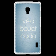 Coque LG F6 Vélo Boulot Dodo Bleu ZG