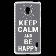 Coque LG F6 Keep calm Be Crazy Gris