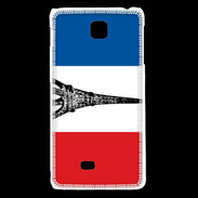 Coque LG F5 Drapeau français et Tour Eiffel