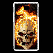 Coque LG F5 Tête de mort en flamme 5