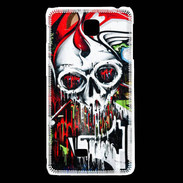 Coque LG F5 Tête de mort Graffiti couleur
