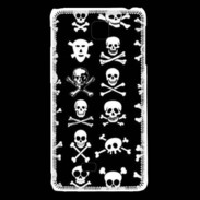 Coque LG F5 Crâne en folie sur fond noir