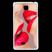 Coque LG F5 Bouche sexy Lesbienne et rouge à lèvres gloss