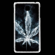 Coque LG F5 Feuille de cannabis en fumée