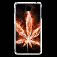 Coque LG F5 Cannabis en feu