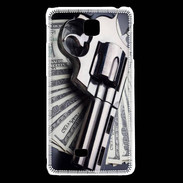 Coque LG F5 Arme et Dollars