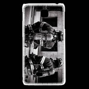 Coque LG F5 Pompiers en noir et blanc