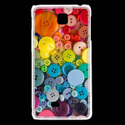 Coque LG F5 Arc en ciel de boutons de couture