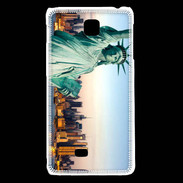 Coque LG F5 Statue de la liberté et ville de New York 15