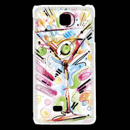 Coque LG F5 cocktail en dessin