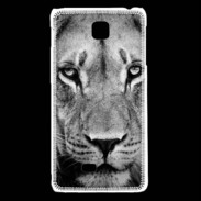 Coque LG F5 Lion en noir et blanc