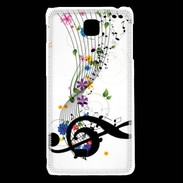 Coque LG F5 Farandole de notes de musique 1