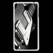 Coque LG F5 Guitare en noir et blanc