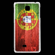 Coque LG F5 Drapeau Portugal imitation bois