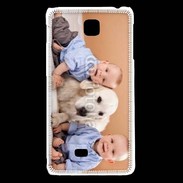 Coque LG F5 Jumeau avec chien