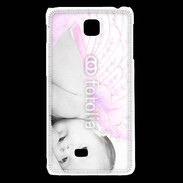 Coque LG F5 Bébé ailes d'ange rose