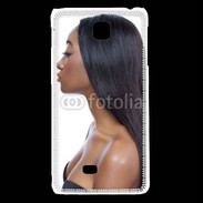 Coque LG F5 Femme metisse noire 2