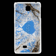 Coque LG F5 arbres enneigés coeur