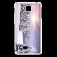 Coque LG F5 paysage d'hiver