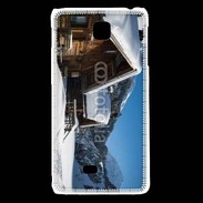 Coque LG F5 Chalet enneigé