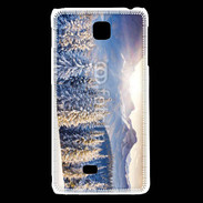 Coque LG F5 Montagne enneigée et ensoleillée