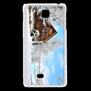 Coque LG F5 Chalet enneigé 2