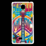 Coque LG F5 Peace love music 3