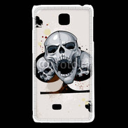 Coque LG F5 Carte tête de mort trèfle